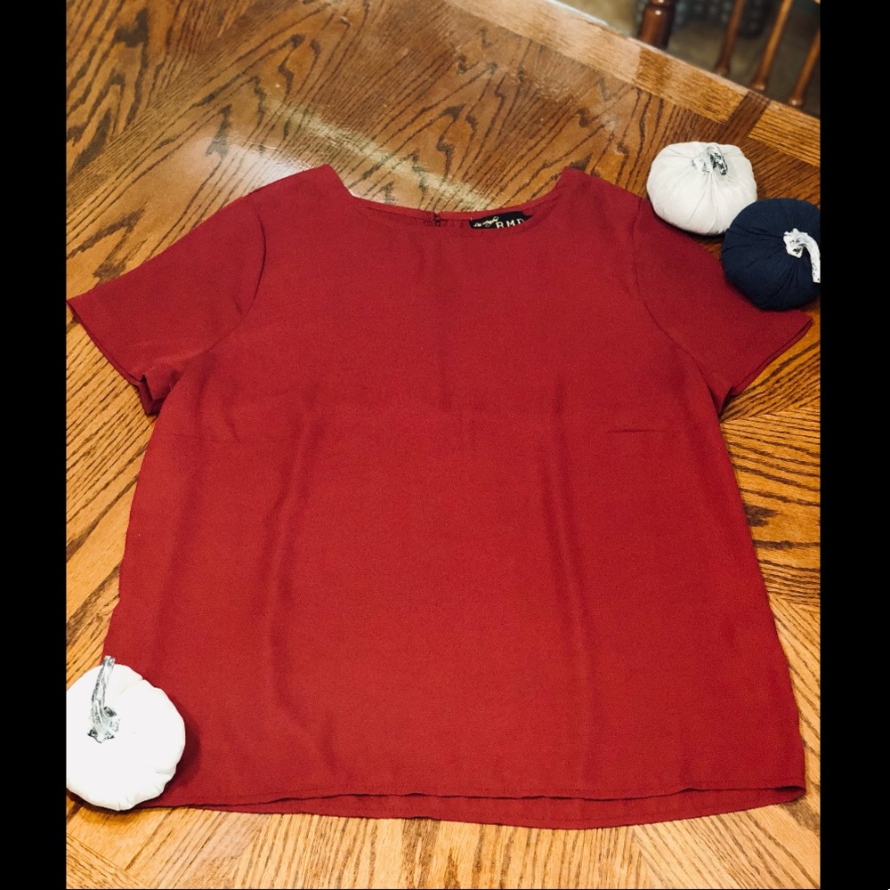 Burgundy chiffon blouse